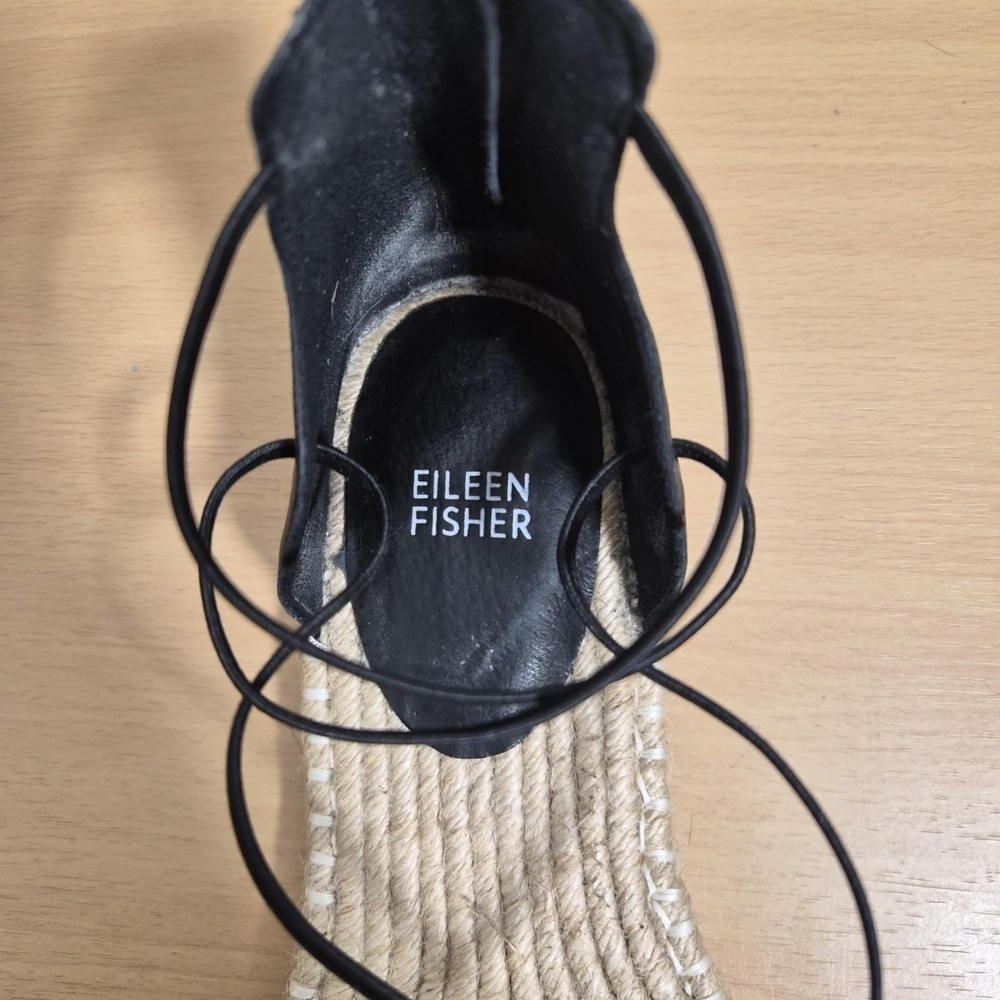 Eileen Fisher Womens Balletcore Lace Espadrille Strappy Leather Sandals US 10 - Picture 8 of 11